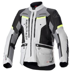 Kurtka motocyklowa Alpinestars Bogota PRO Drystar 2025 w kolorze szaro-czarno-fluo żółtym