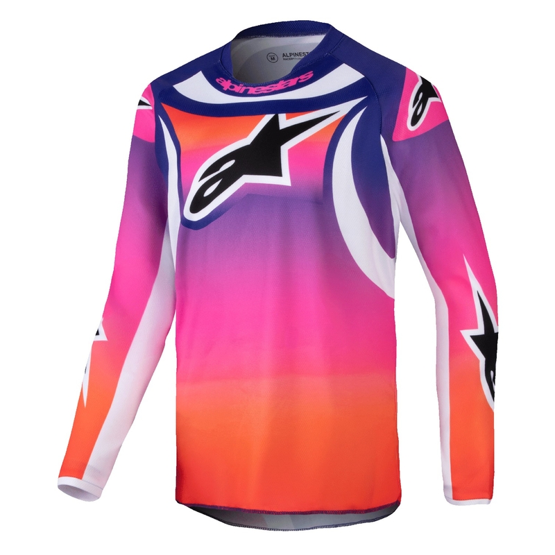 Dziecięca koszulka motocrossowa Alpinestars Racer Wurx wielokolorowo-biała