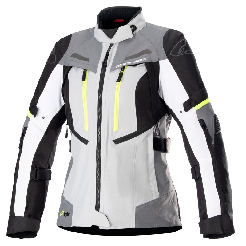 Kurtka motocyklowa damska Alpinestars Stella Bogota PRO Drystar szaro-czarno-fluo-żółta