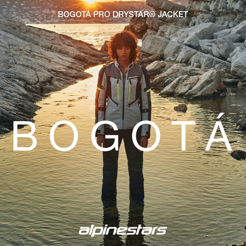 Kurtka motocyklowa damska Alpinestars Stella Bogota PRO Drystar szaro-czarno-fluo-żółta