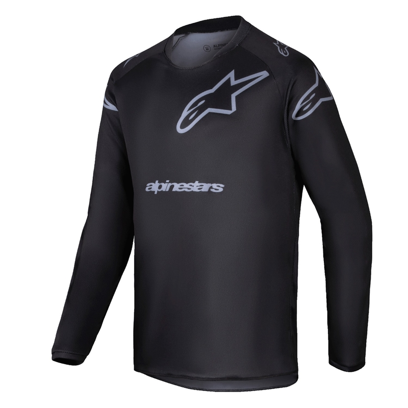 Dziecięca koszulka motocrossowa Alpinestars Racer Graphite czarna