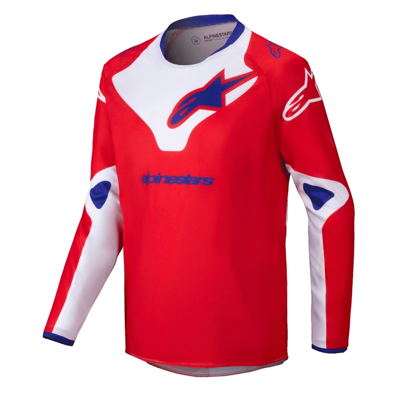 Dziecięca koszulka motocrossowa Alpinestars Racer Veil czerwono-biała
