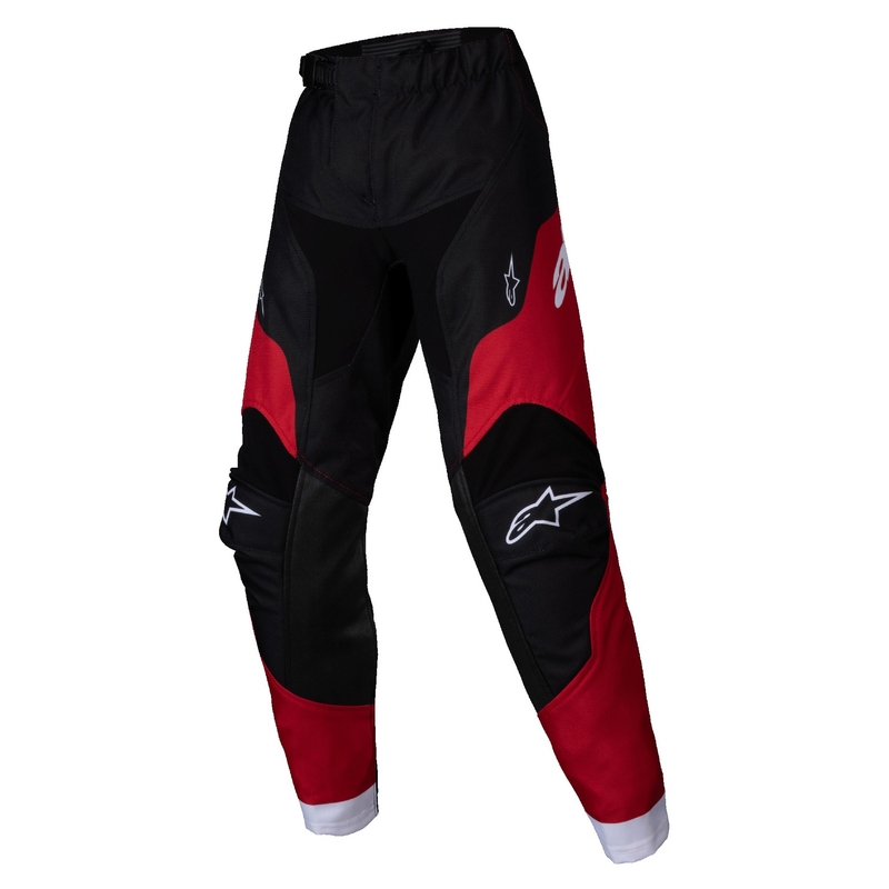 Dziecięce spodnie motocrossowe Alpinestars Racer Veil w kolorze czarno-czerwonym