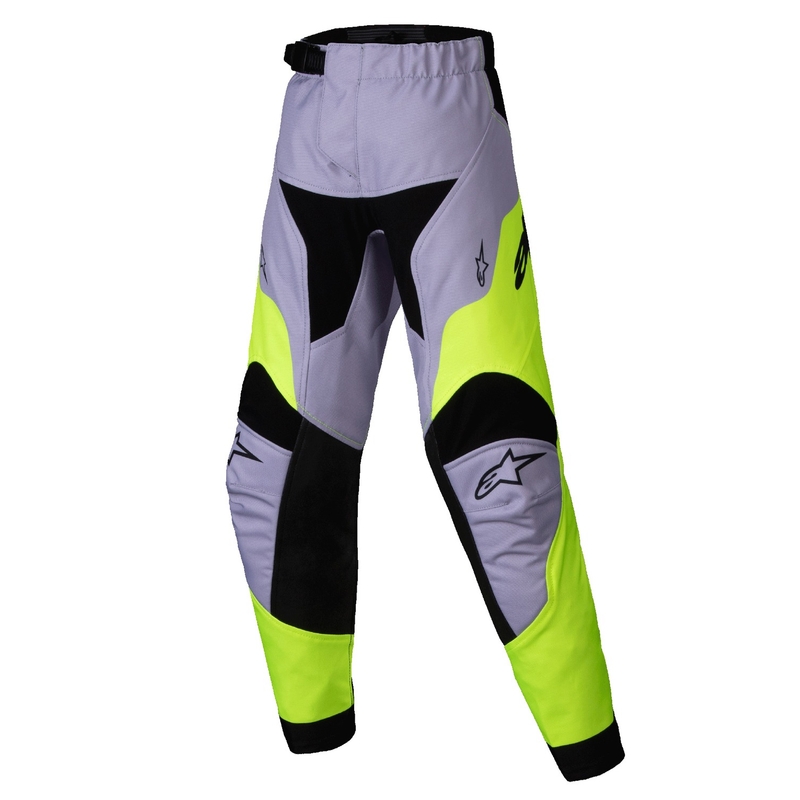 Dziecięce spodnie motocrossowe Alpinestars Racer Veil Kids szaro-fluo żółte