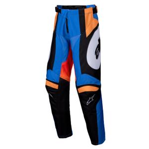 Dziecięce spodnie motocrossowe Alpinestars Racer Melt pomarańczowo-niebieskie