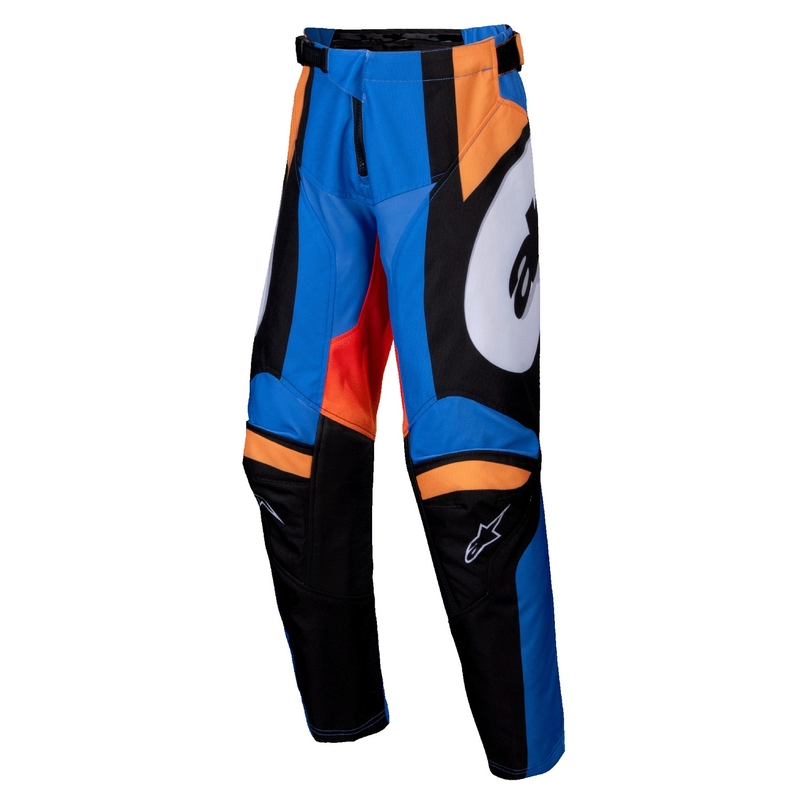 Dziecięce spodnie motocrossowe Alpinestars Racer Melt pomarańczowo-niebieskie