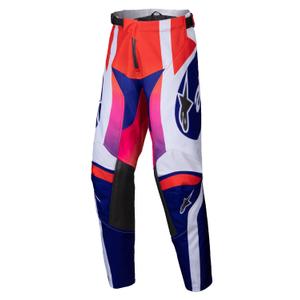 Dziecięce spodnie motocrossowe Alpinestars Racer Wurx wielokolorowo-białe