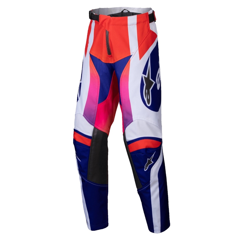 Dziecięce spodnie motocrossowe Alpinestars Racer Wurx wielokolorowo-białe