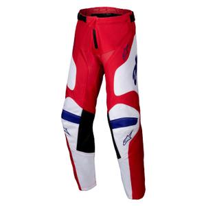 Dziecięce spodnie motocrossowe Alpinestars Racer Veil w kolorze czerwono-białym