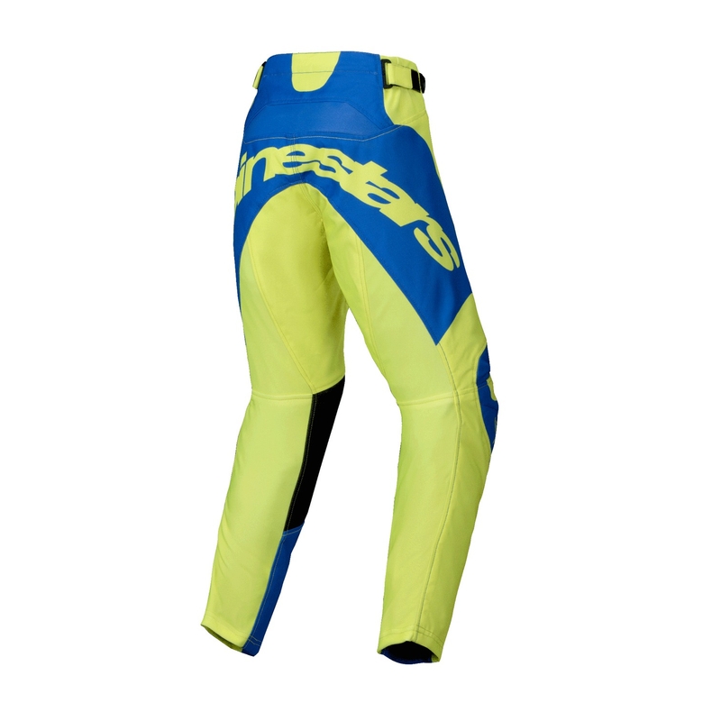 Dziecięce spodnie motocrossowe Alpinestars Racer Veil fluo żółto-niebieskie