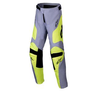 Dziecięce spodnie motocrossowe Alpinestars Racer Veil w kolorze szaro-fluo żółtym