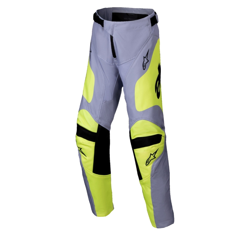 Dziecięce spodnie motocrossowe Alpinestars Racer Veil w kolorze szaro-fluo żółtym