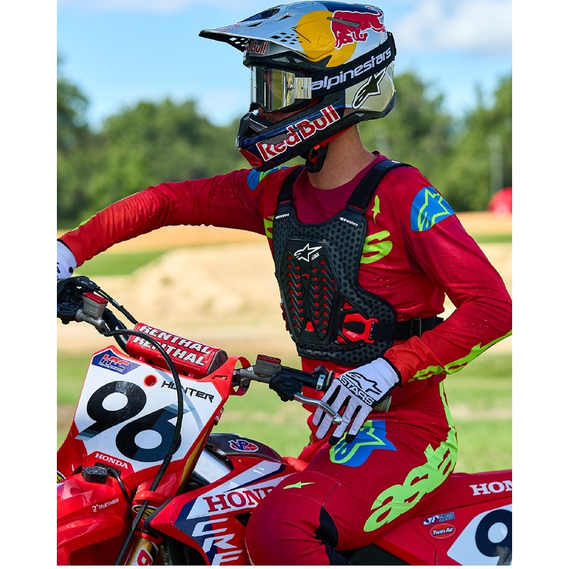 Ochraniacz klatki piersiowej Alpinestars A-5 Plasma czarno-czerwono-biały