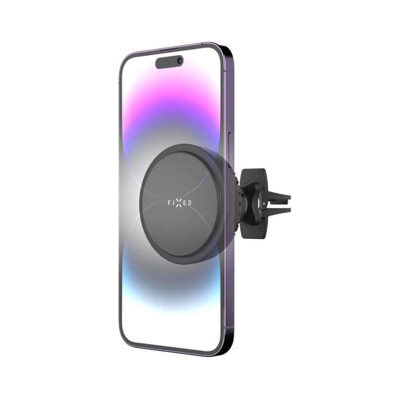 Uchwyt z bezprzewodowym ładowaniem i aktywnym chłodzeniem FIXED MagCool z mocowaniem MagSafe czarny 15W