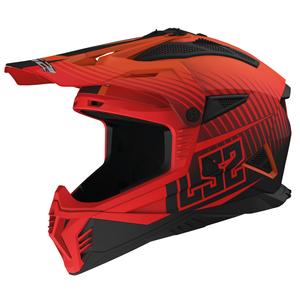 Kask motocrossowy LS2 MX708 Fast II Duck pomarańczowo-czerwony