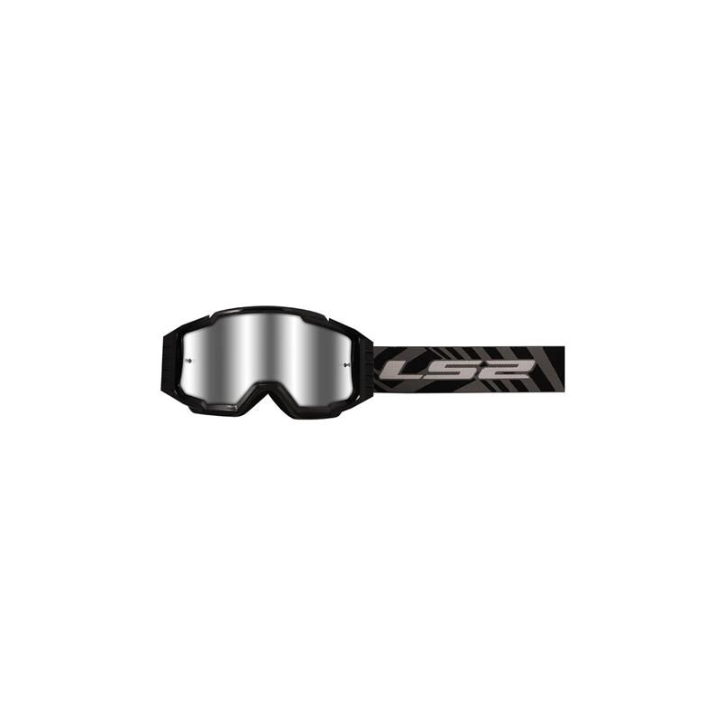 Gogle motocrossowe LS2 Charger PRO czarne ze srebrną plexi