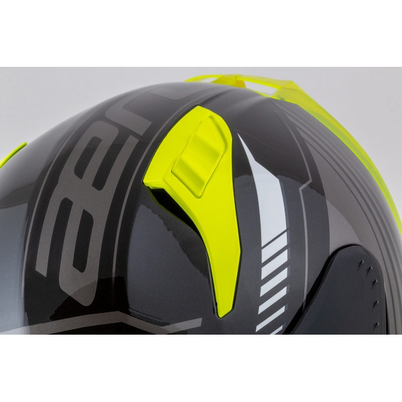 Integralny kask motocyklowy Cassida Aero Drome w kolorze czarno-fluo żółto-biało-szarym