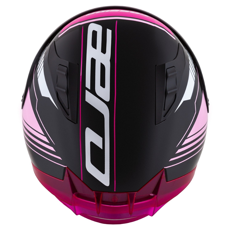 Kask motocyklowy Cassida Aero Drome czarno-różowo-biały integralny