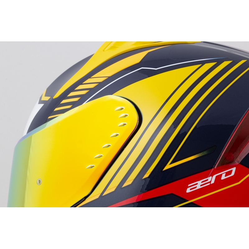 Kask motocyklowy Cassida Aero Drome Integral Niebiesko-Fluo Żółto-Pomarańczowo-Czerwono-Jasnoniebieski-Biały