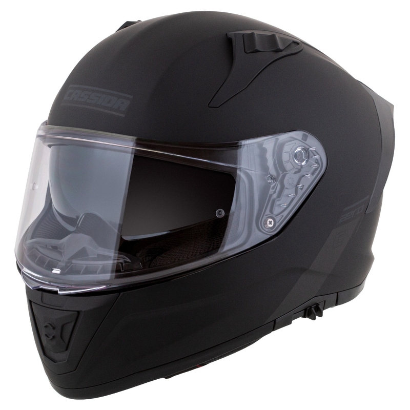 Zintegrowany kask motocyklowy Cassida Aero matowy czarno-szary