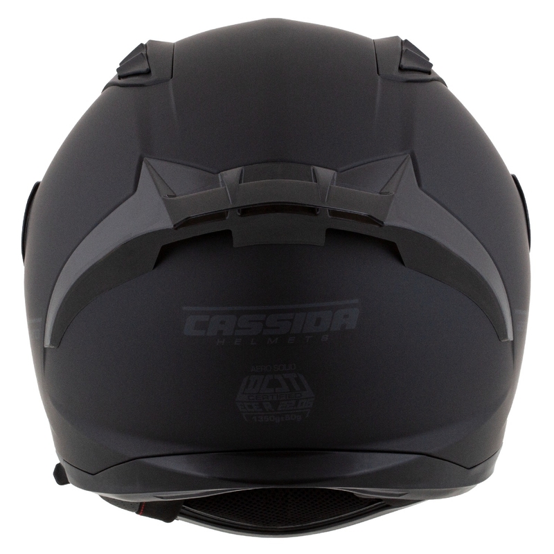Zintegrowany kask motocyklowy Cassida Aero matowy czarno-szary