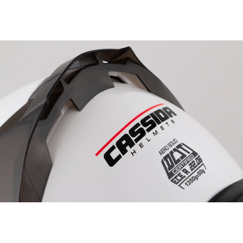 Integralny kask motocyklowy Cassida Aero, matowo-biało-czarny