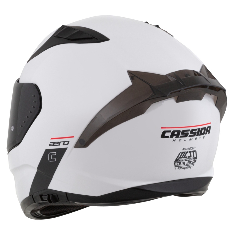 Integralny kask motocyklowy Cassida Aero, matowo-biało-czarny