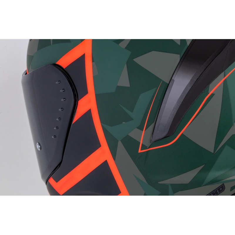 Integralny kask motocyklowy Cassida Aero ATCK, camo zielono-czarno-szaro-pomarańczowy