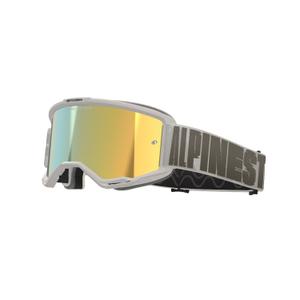 Gogle motocrossowe Alpinestars Vision 5 Pusty piasek z lustrzaną, złotą plexi