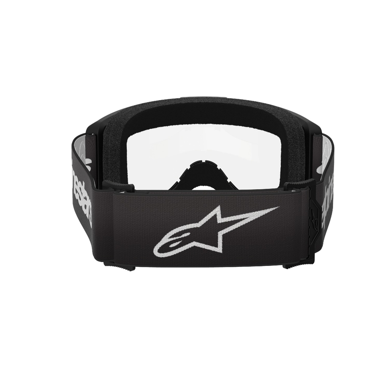 Gogle motocrossowe Alpinestars Vision 3 Wordmark w kolorze czarnym z przezroczystą pleksiglasem