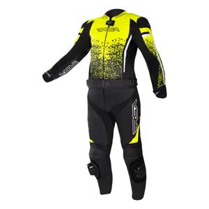 Kombinezon motocyklowy RSA GT2 czarno-biało-fluo żółty sprzedaż - II. jakość wyprzedaż