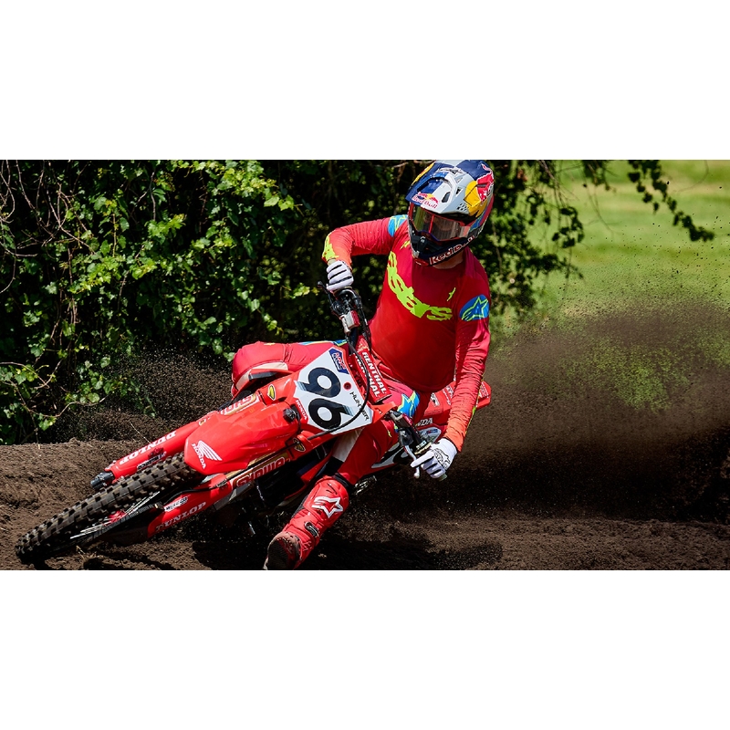 Gogle motocrossowe Alpinestars Supertech Corp w kolorze czarno-szarym z przezroczystymi soczewkami