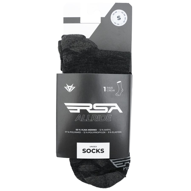 Skarpety RSA Allride Merino Low w kolorze ciemnoszarym