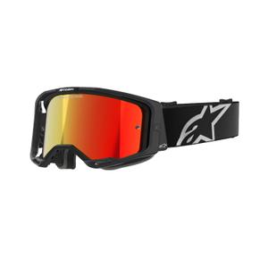 Gogle motocrossowe Alpinestars Vision 8 Corp w kolorze czarnym z lustrzanymi czerwonymi soczewkami