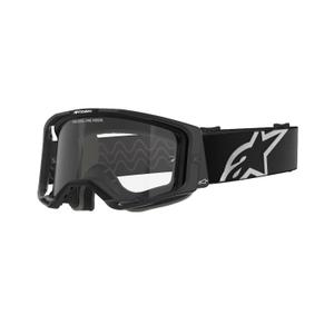 Gogle motocrossowe Alpinestars Vision 8 Corp w kolorze czarnym z przezroczystymi soczewkami