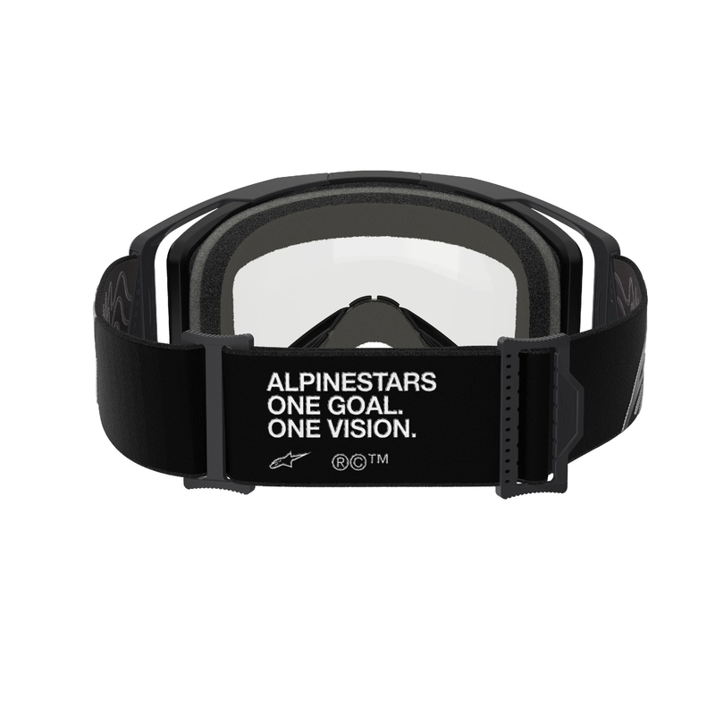 Gogle motocrossowe Alpinestars Vision 8 Corp w kolorze czarnym z podwójną, przezroczystą szybą przeciwmgielną