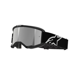 Gogle motocrossowe Alpinestars Vision 5 Corp w kolorze czarnym z lustrzanymi srebrnymi soczewkami
