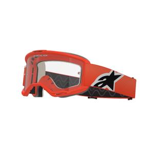 Gogle motocrossowe Alpinestars Vision 5 Corp pomarańczowe z przezroczystymi soczewkami