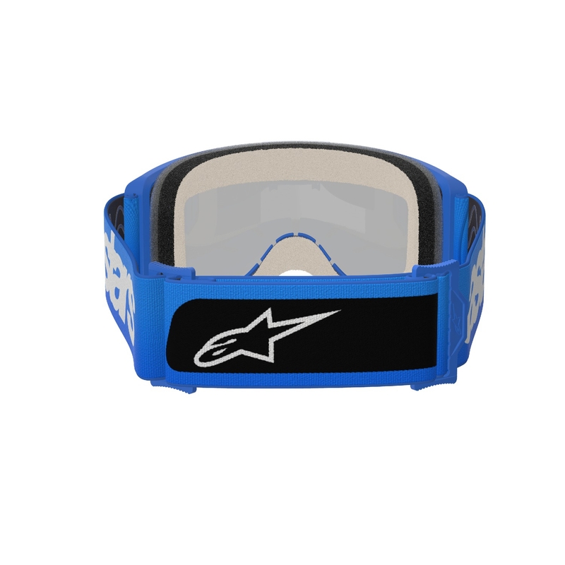 Gogle motocrossowe Alpinestars Vision 5 Blaze Blue z niebieskimi lustrzanymi soczewkami