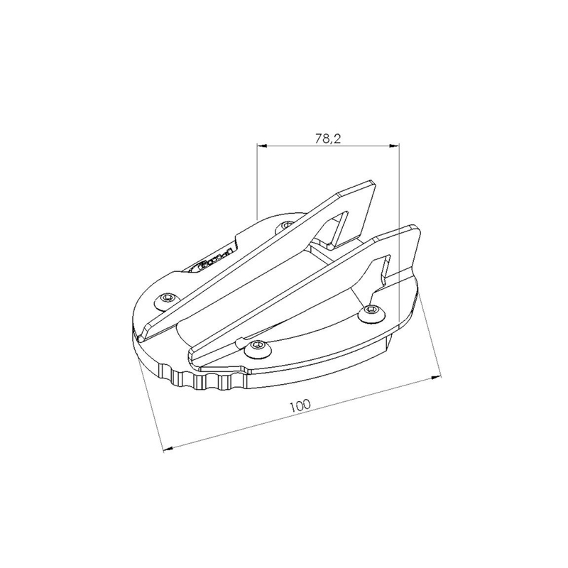 Kickstand extension PUIG black for HONDA CRF 1000 L Africa Twin 2016-2019