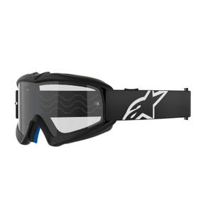 Czarne gogle motocrossowe dla dzieci Alpinestars Vision Youth Corp z przezroczystymi szkłami