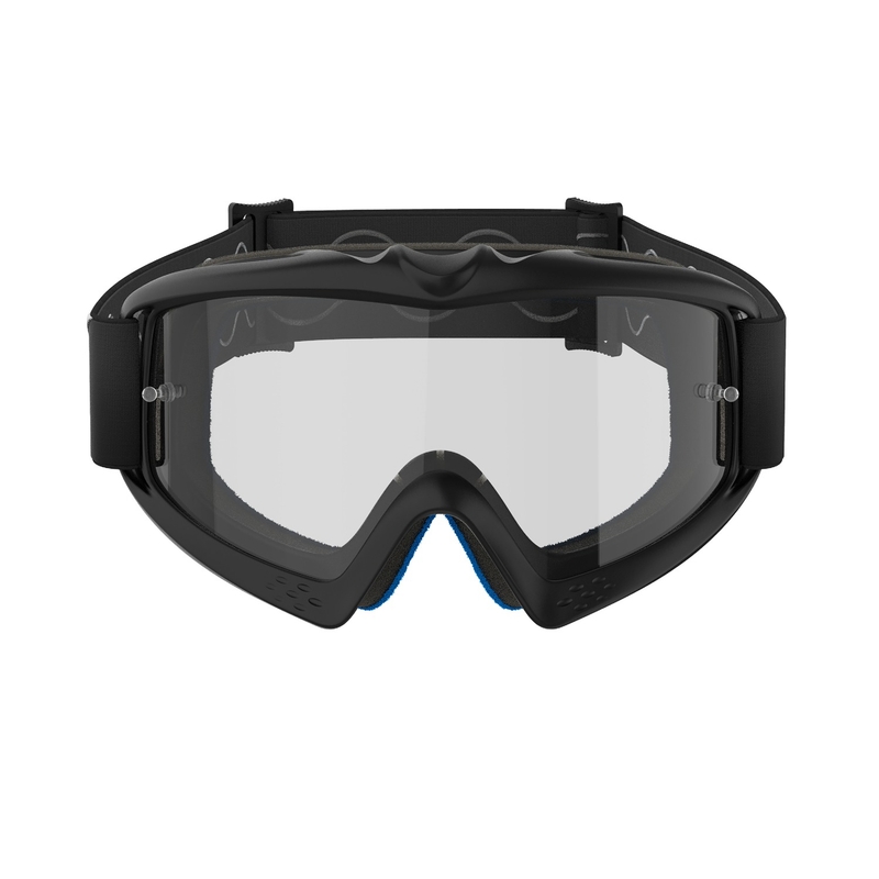 Czarne gogle motocrossowe dla dzieci Alpinestars Vision Youth Corp z przezroczystymi szkłami
