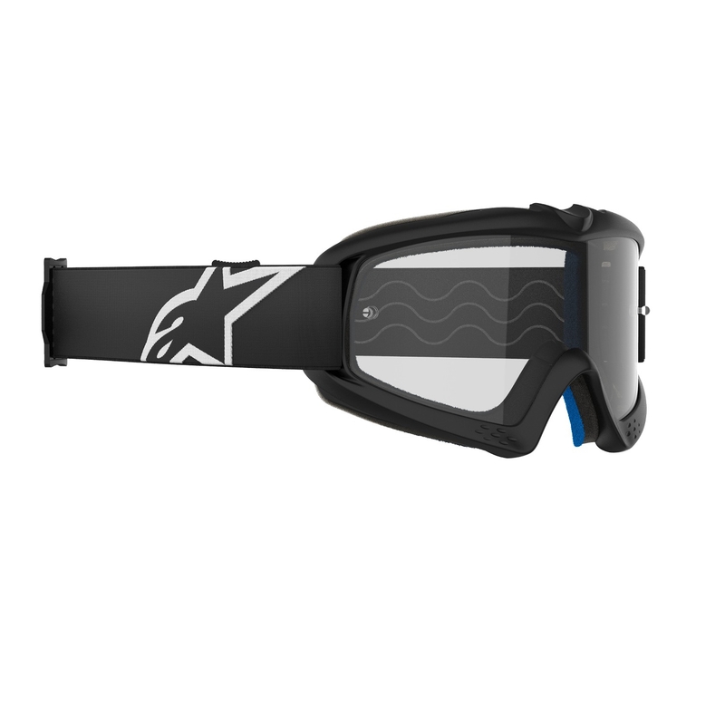 Czarne gogle motocrossowe dla dzieci Alpinestars Vision Youth Corp z przezroczystymi szkłami
