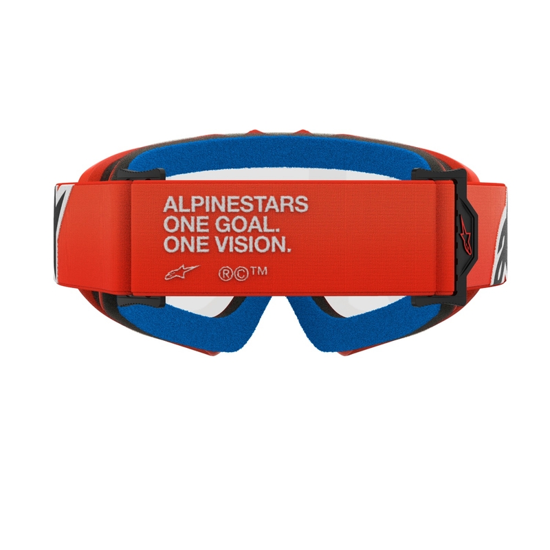 Dziecięce gogle motocrossowe Alpinestars Vision Youth Corp w kolorze pomarańczowym z przezroczystymi szkłami