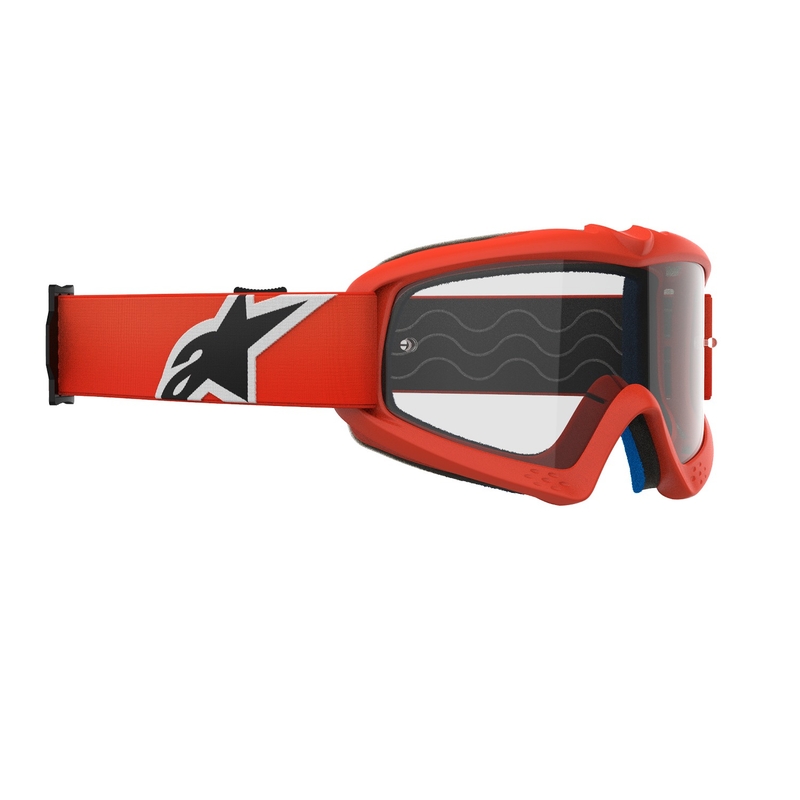 Dziecięce gogle motocrossowe Alpinestars Vision Youth Corp w kolorze pomarańczowym z przezroczystymi szkłami