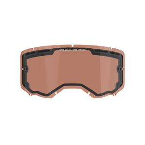 Plexi do gogli Alpinestars Vision 8/5/3 z podwójną przeciwmgielnością, pomarańczowo-brązowe, dopalające