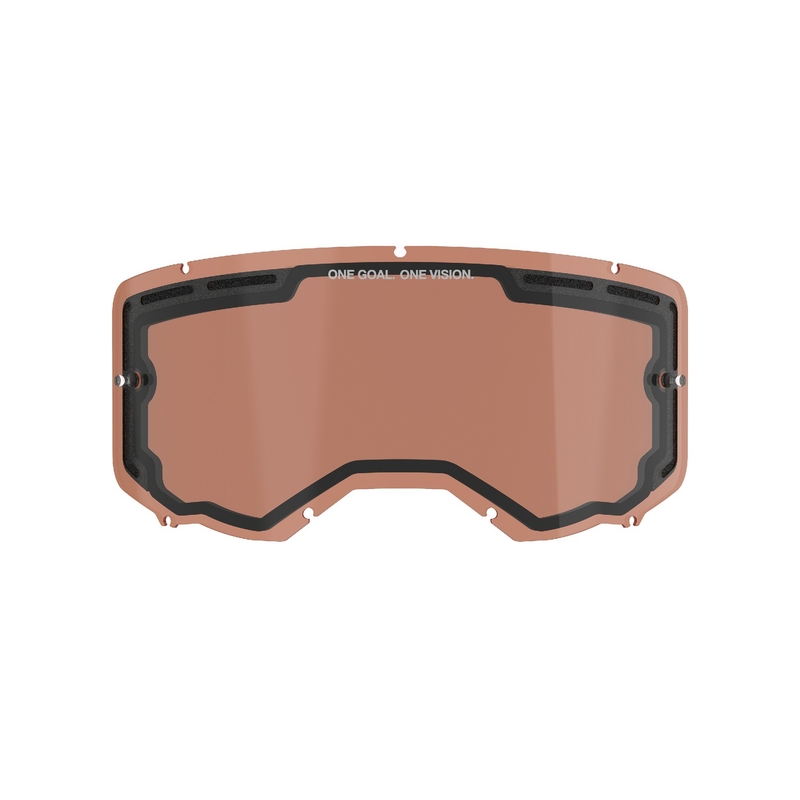 Plexi do gogli Alpinestars Vision 8/5/3 z podwójną przeciwmgielnością, pomarańczowo-brązowe, dopalające