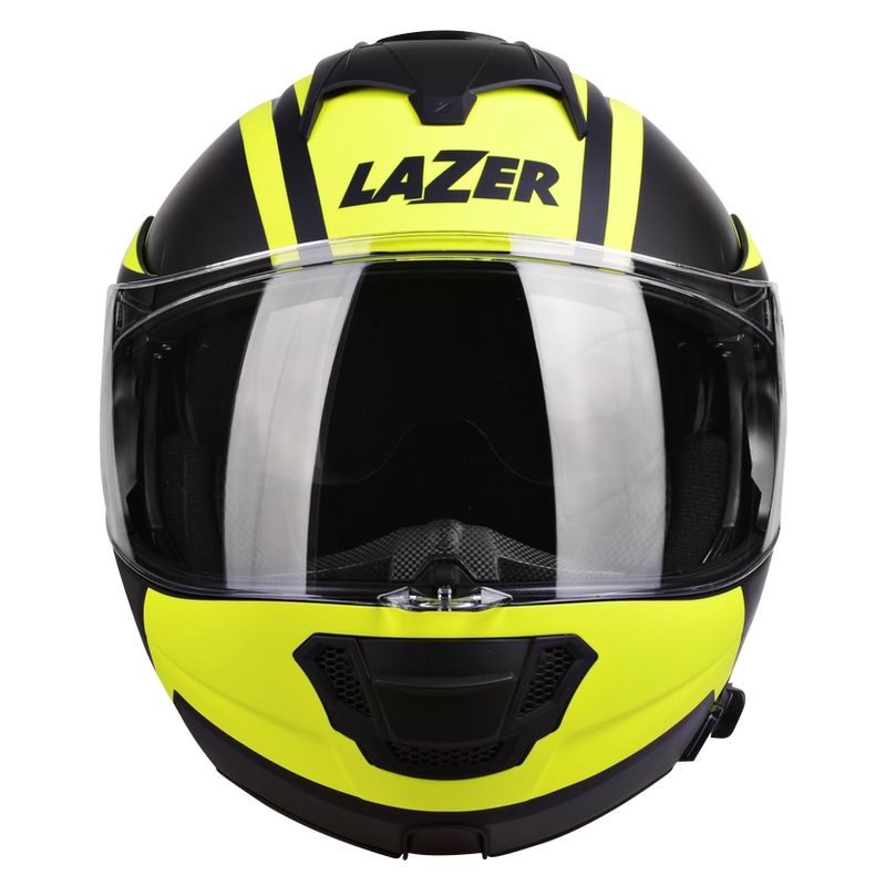 Szczękowy kask motocyklowy Lazer Lugano Z-Generation czarno-fluo żółty