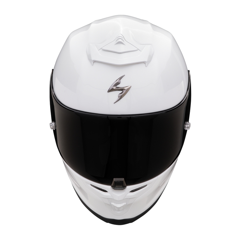 Zintegrowany kask motocyklowy Scorpion EXO-R1 EVO AIR FIM Racing #1 Solidny, perłowo-biały