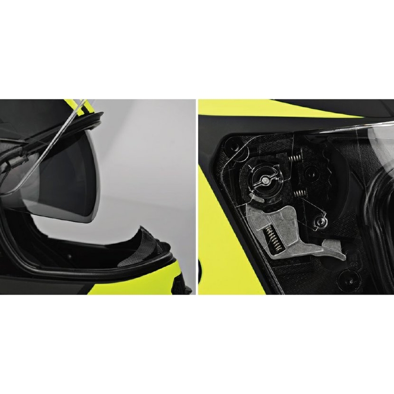 Szczękowy kask motocyklowy Lazer Lugano Z-Generation czarno-fluo żółty